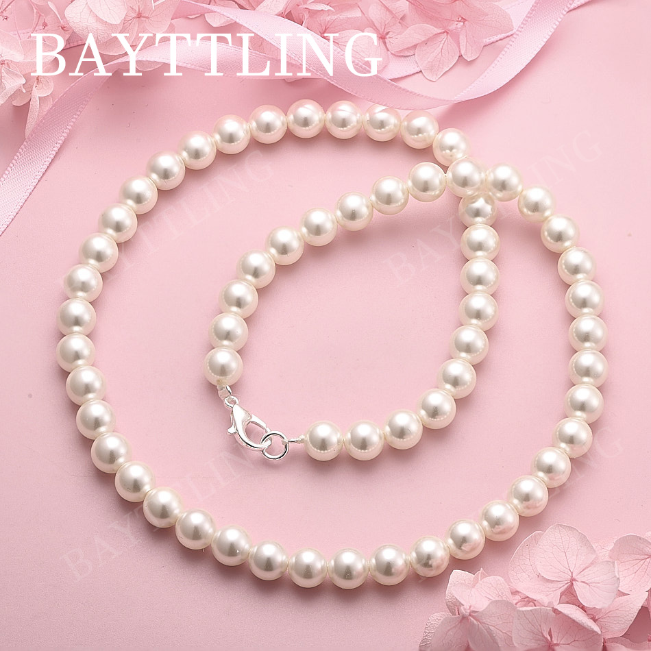 Pearl Trim Chain - Изящное жемчужное ожерелье из серебра 925
