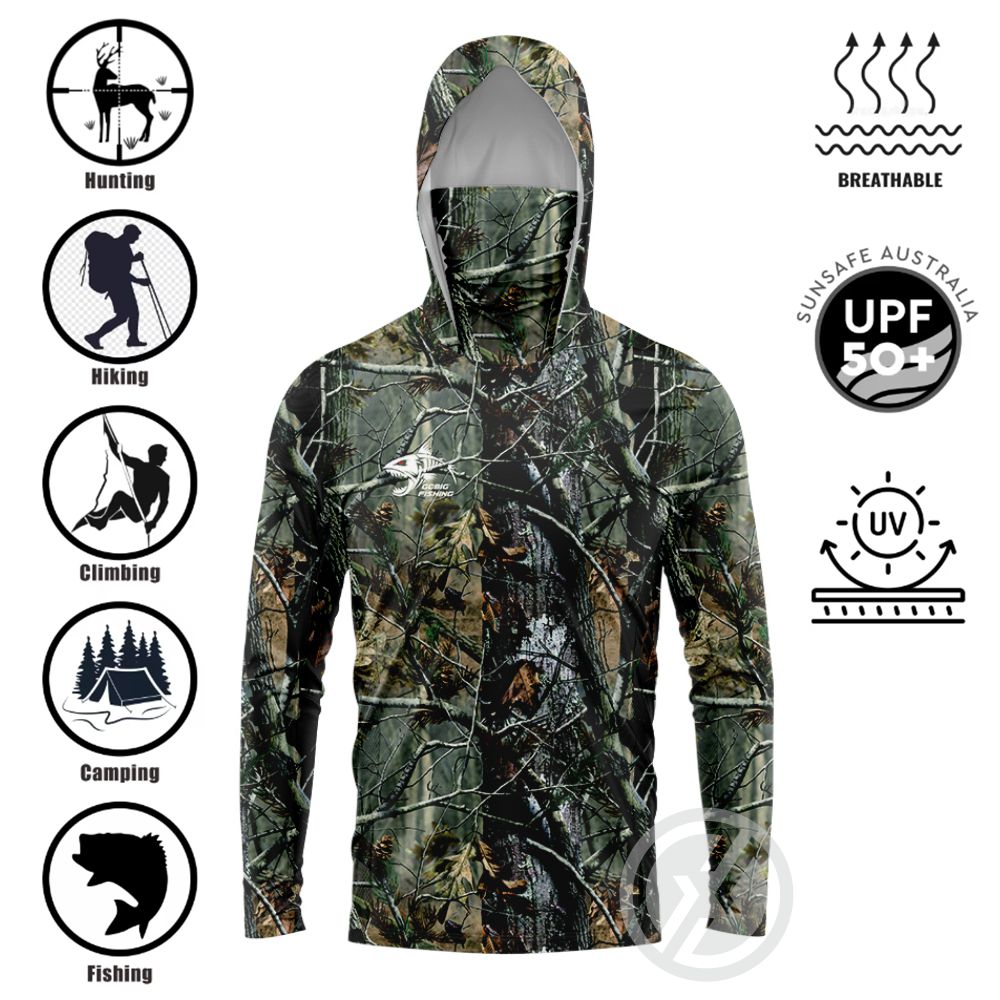 Embellish Knit - Рыболовная рубашка с капюшоном UPF50+ со