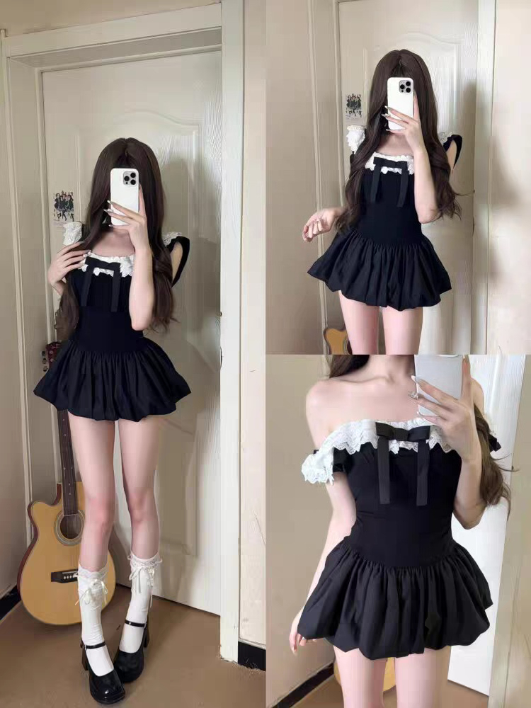Elastic Lace Trim - Корейский сексуальный комплект из двух предметов: